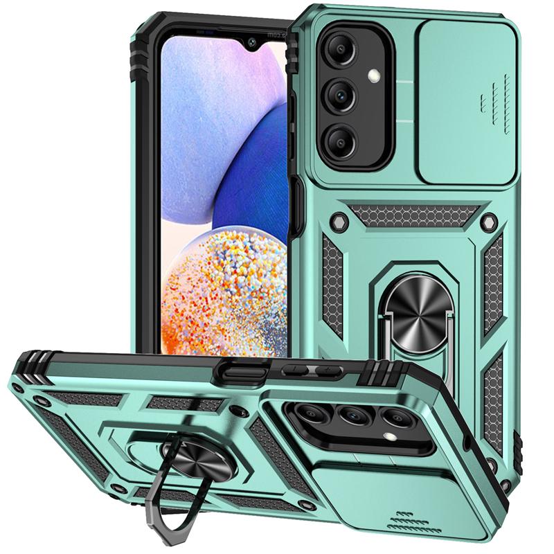 Pouzdro pro Samsung Galaxy A15 a15 slide s fotoaparátem, nárazuvzdorné, brnění, kryt pro Samsung A15 A 15 15A s magnetickým kroužkem a stojánkem, zadní kryt