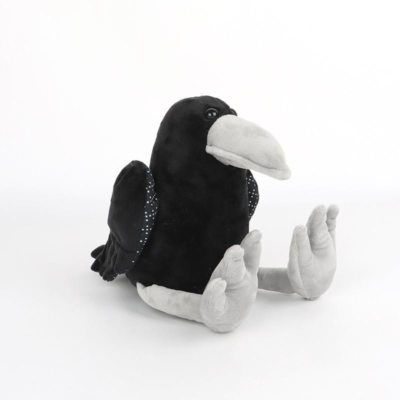 Black Crow Plush Birdie Toys Cartoon Stuffed Doll Decoration Kids 28cm Gift
