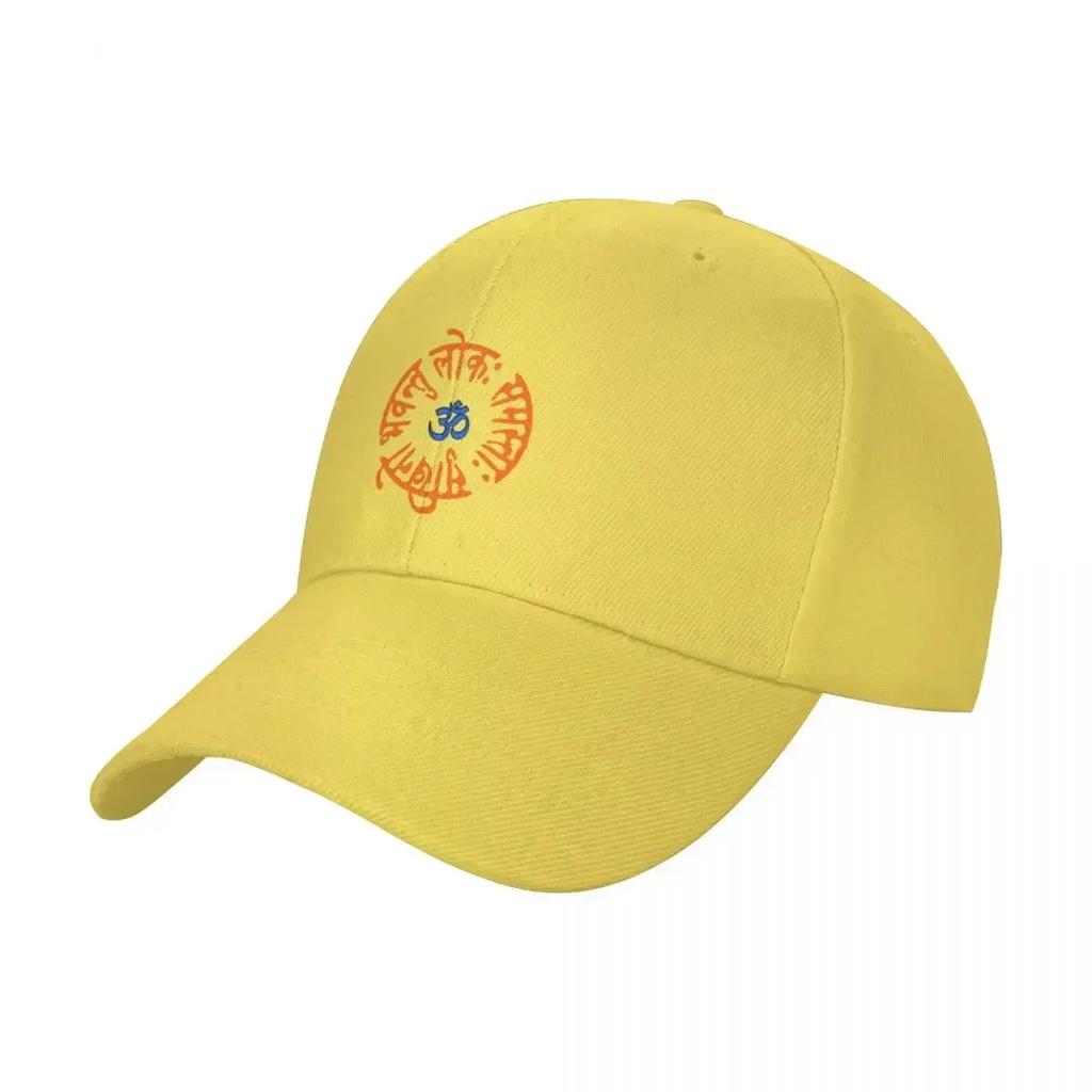 Loka Samasta Sukhino Bhavantu Baseball Cap Beach Outing Beach Hat Black Man Women's