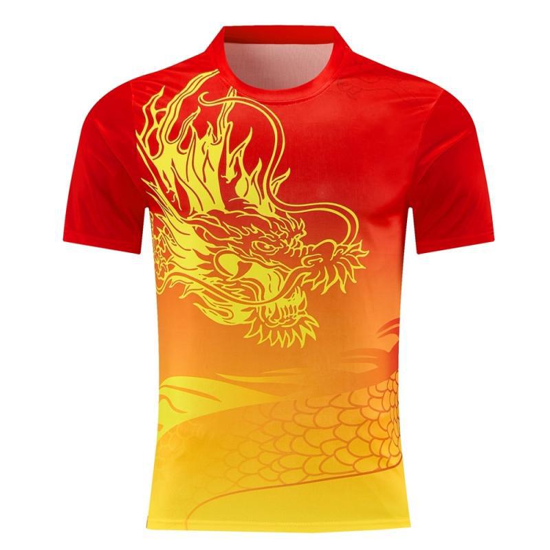 Quick-dry breathable dragon boat suit, short-sleeve set, long-sleeve Longzhou jersey, Dragon Boat boat team uniform, table tennis apparel L