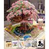 Cherry Blossom Treehouse Building Blocks - High Difficulty Princess Series for Girls' Birthdays.