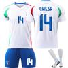 2425 European Cup Italy Football Jersey No. 14 No. 18 No. 3 Adult Youth Kids Cross-Border Export
