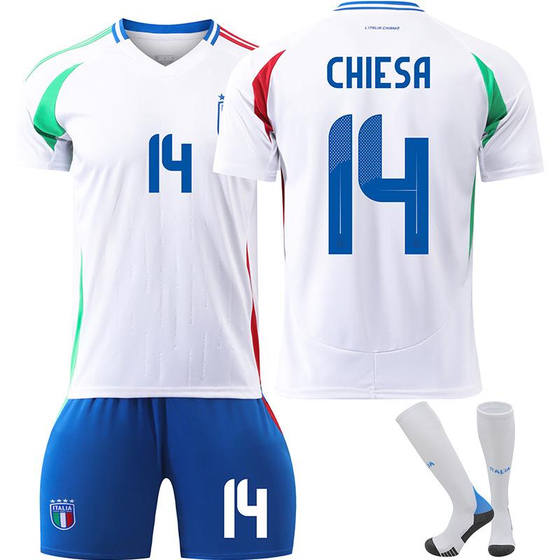 2425 European Cup Italy Football Jersey No. 14 No. 18 No. 3 Adult Youth Kids Cross-Border Export