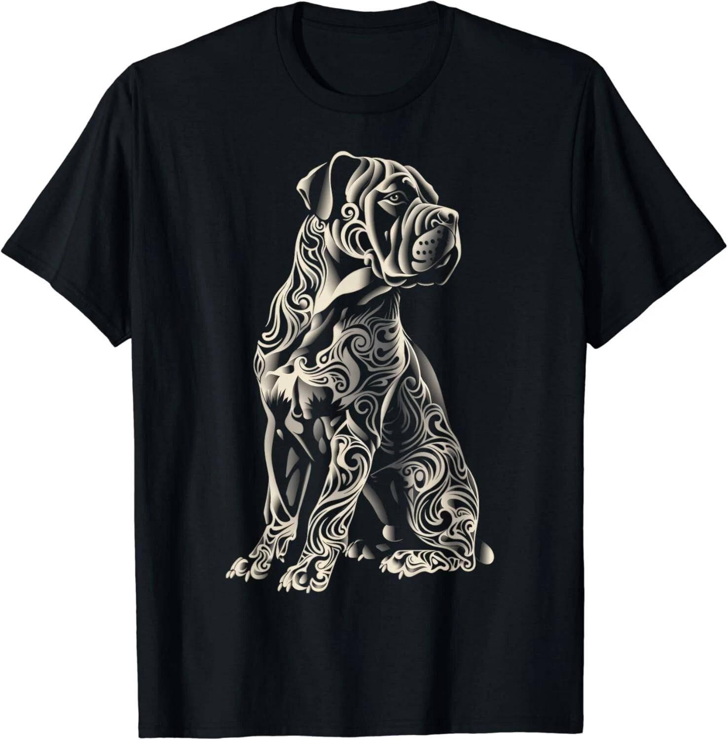 Cane Corso Dog Tribal Vintage Retro Graphic Gift Unisex T-Shirt S