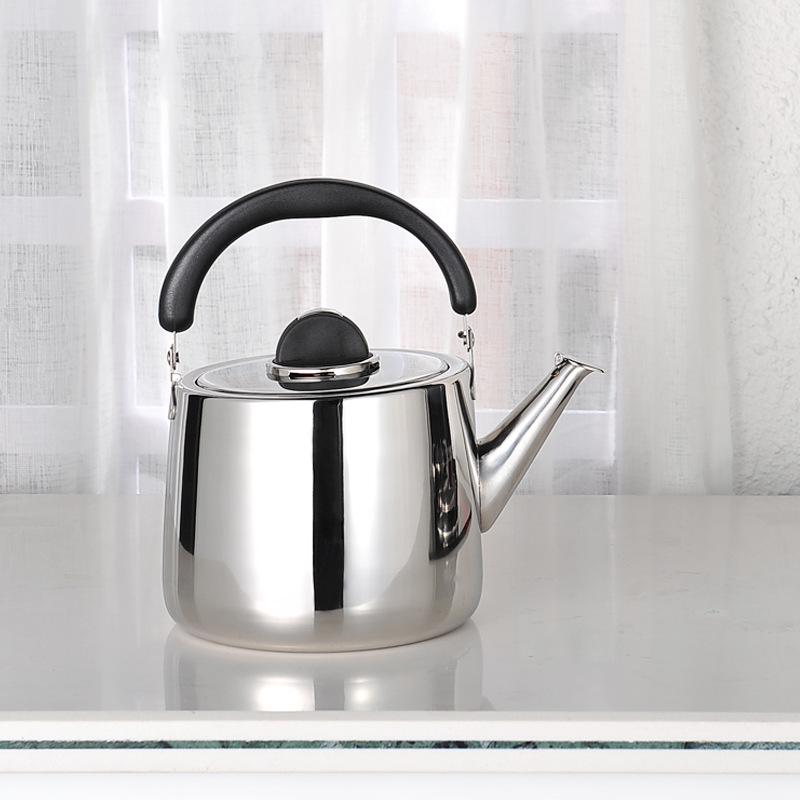European Style Whistling Kettle - Thickened Stainless Steel for Induction and Gas Stoves, Angled Spout, Universal Design