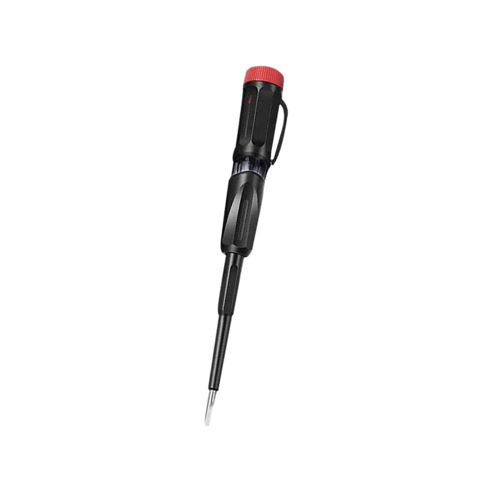 Circuit Tester Pen 15.5cm Dual Purpose Line Detector Stable Contact Performance Chrome Vanadium Steel Clip-on Cap