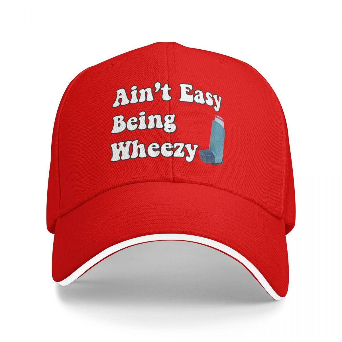 Aint Easy Being Wheezy w Asthma Inhaler  James Designs Baseball Cap Hip Hop Designer Hat fishing hat For Women Unisexs