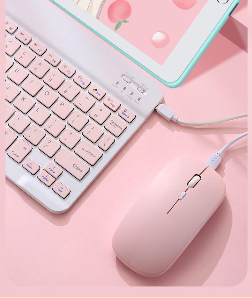 All-in-One Wireless Keyboard & Mouse Set for Tablets and Phones: Compatible with iPad, Huawei, Xiaomi, Vivo for Office Typing.