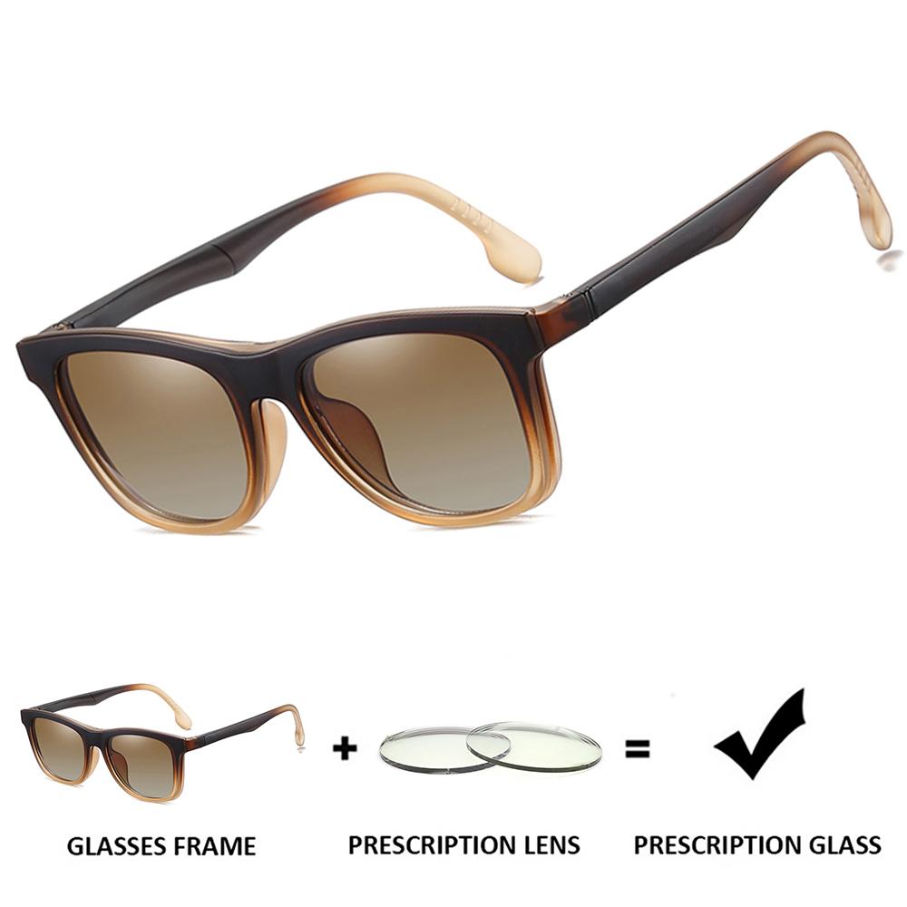 Square Magnetic Clip-on Sun Lenses for Men Prescription Custom Spectacles Frames Women Aspherical Blue Light Blocking