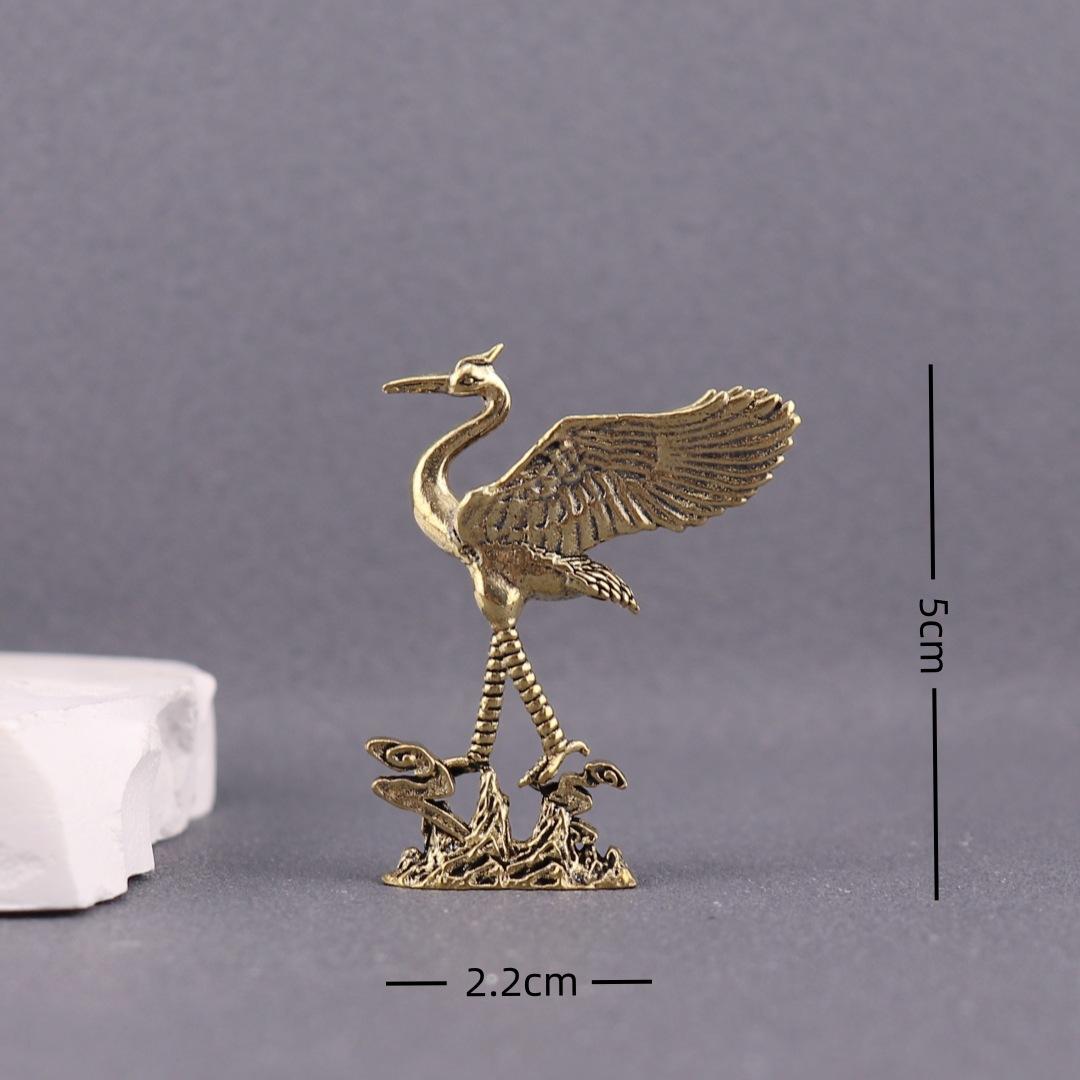 

Elegant Handmade crane statue - mini tabletop decoration with intricate feather design,for home and office decoration, indoor or outdoor use 1pc