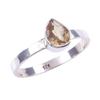 Natural Citrine Gemstone Handmade 925 Solid Sterling Silver Ring Size 8 G0W05