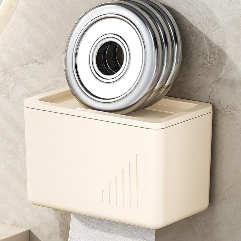 Light Luxury Toilet Tissue Box Plastic Wall Mounted Storage Box Toilet Paper Roll Storage Home