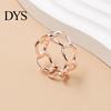 Fashion Scarf Jewelry Hollow Chain Ring, Modern Clip Electroplated Ring Holder for Women Shirts Shawls Neckerchiefs Slide
