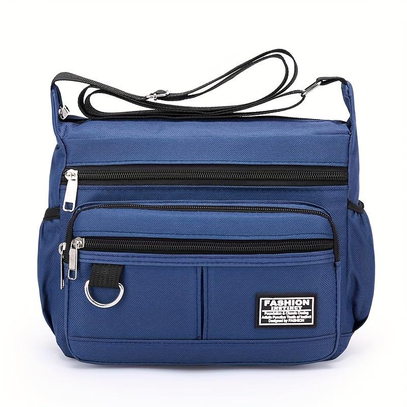 Multi-pocket Crossbody Shoulder Bag, Casual Travel Office Messenger Bag, Durable, Multiple Compartments