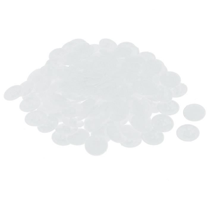 SOURCING MAP 6mm 17mm Dia Phillips tête de vis du couvercle en plastique blanc 100Pcs