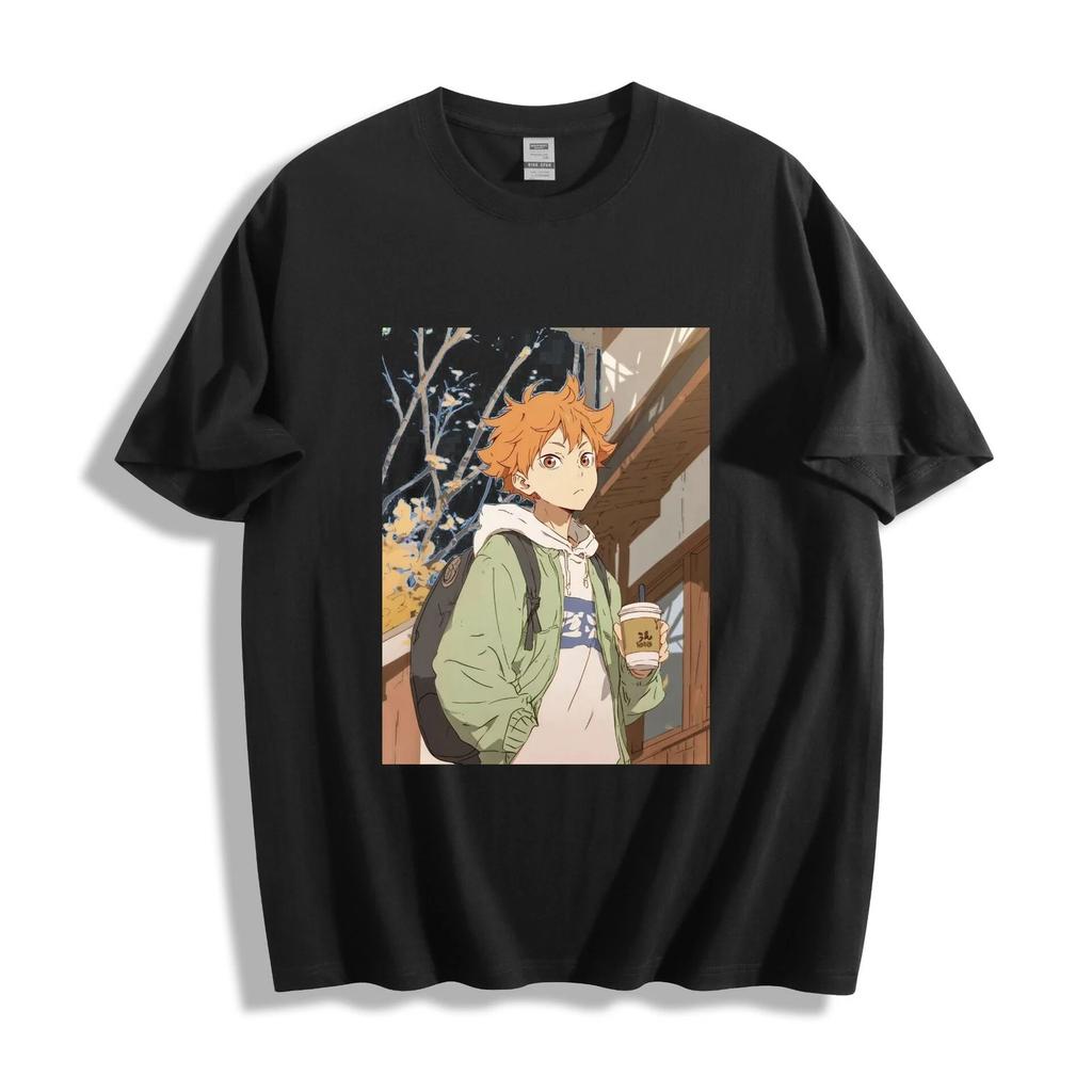Shoyo Hinata Casual Evening T-Shirt - Scenic Anime Daily Life Design Unisex Tee