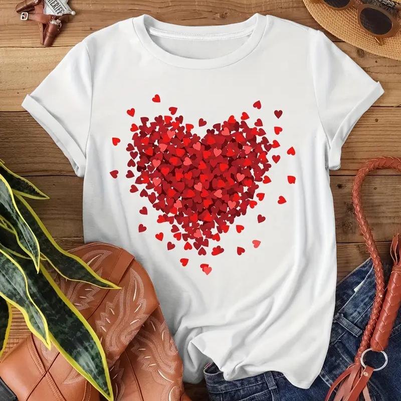Women Summer T Shirt Retro Fashion Short Sleeve Tees Casual Bee Printed  Tops