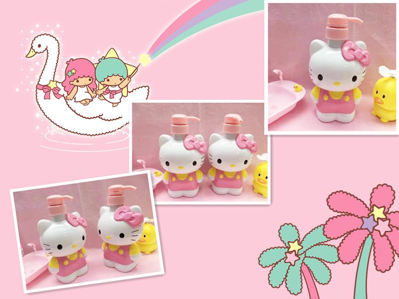 3D Kočka Tlačítkový Dávkovač Láhev na Šampon, Mýdlo na Ruce a Mýdlo na Nádobí