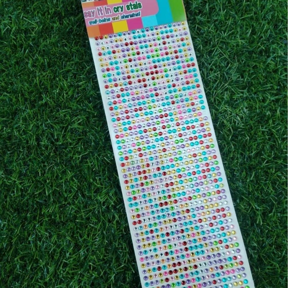 

Sparkling Effect Acrylic Crystal Stickers Round Shape Diamond Stickers for Kids DIY Crafts 4mm-1000pcs-A