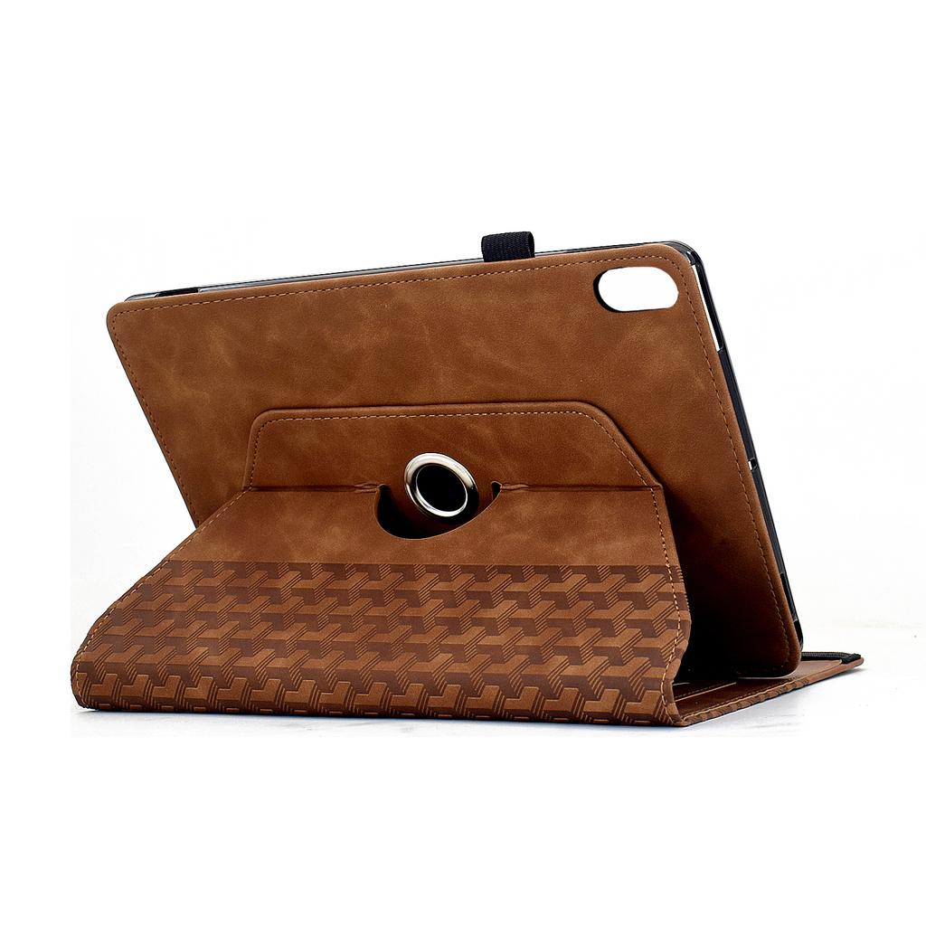 For iPad (2025)/10.9 (2022) Case Rotating Stand Building Block Imprinted Leather Tablet Cover