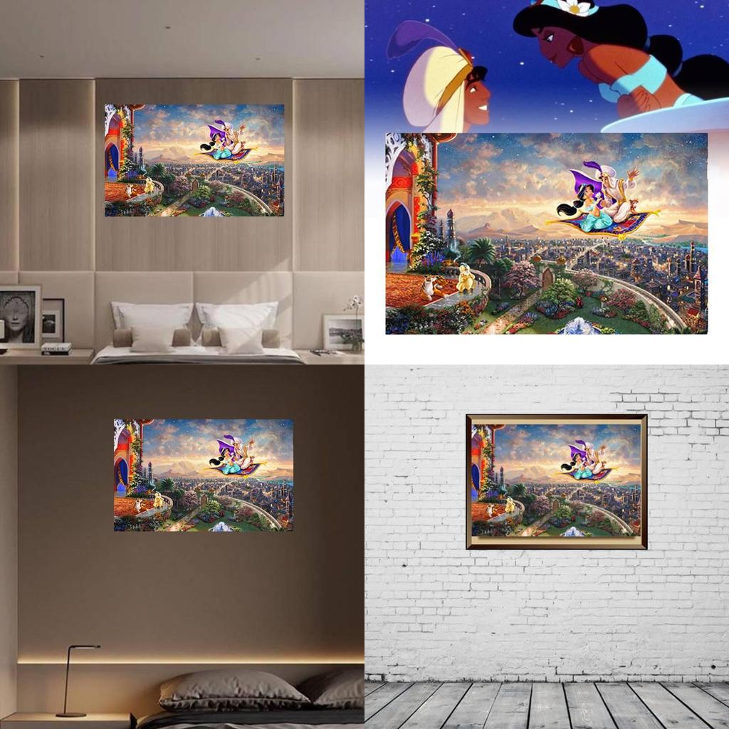 Exquisite Mermaid Princess Canvas Print Whimsical Childrens Bedroom Wall Art