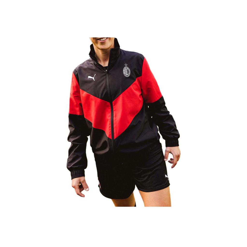 Puma AC Milan Pre-Match Contrast Collar Jersey Men Tops Black 764445-05