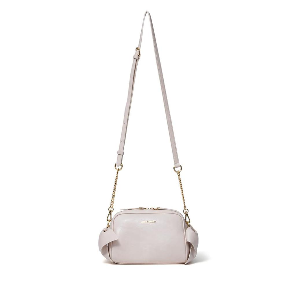 Jill Stuart Pecot Shoulder Bag with Ribbon Feminine and Vintage Design, Feel, JSLH5ES1, Ivory, Women's