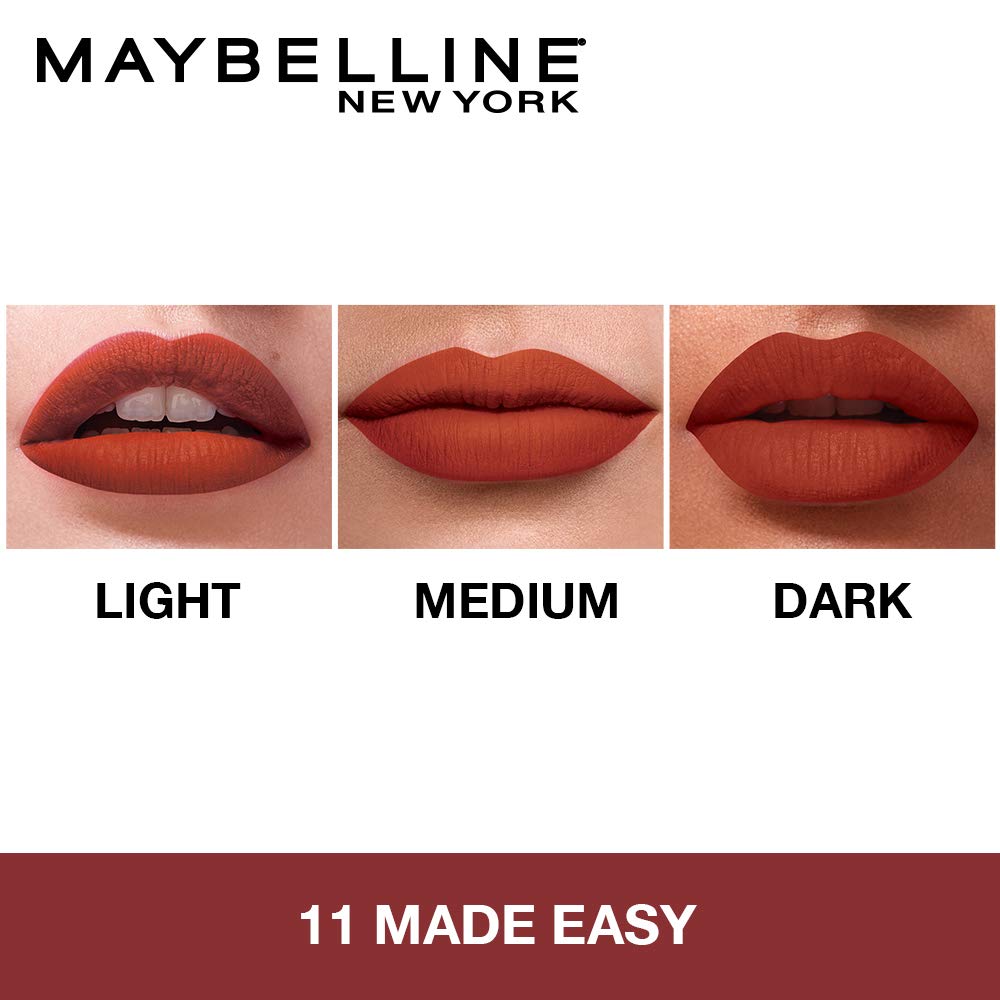 Maybelline New York Sensational Liquid Matte Lipstick Made Easy  7ml Pack of 1 Non-Sticky Long-Lasting Lip Color