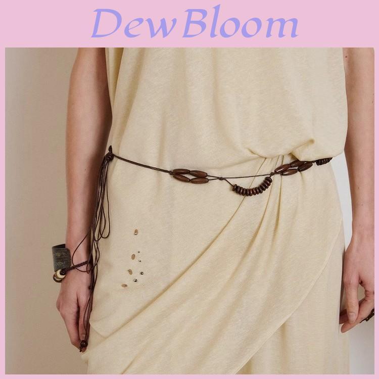 Ethnic Style Leather Waist Chain With Automatic Buckle For Bohemian Dress Waist Accessory