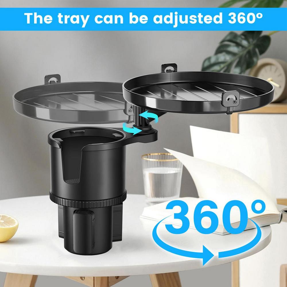 360 Degree Rotatable Adjustable Car Cup Holder Car Interior Accessories Car Cup Holder Tray Foldable Auto Tray Table