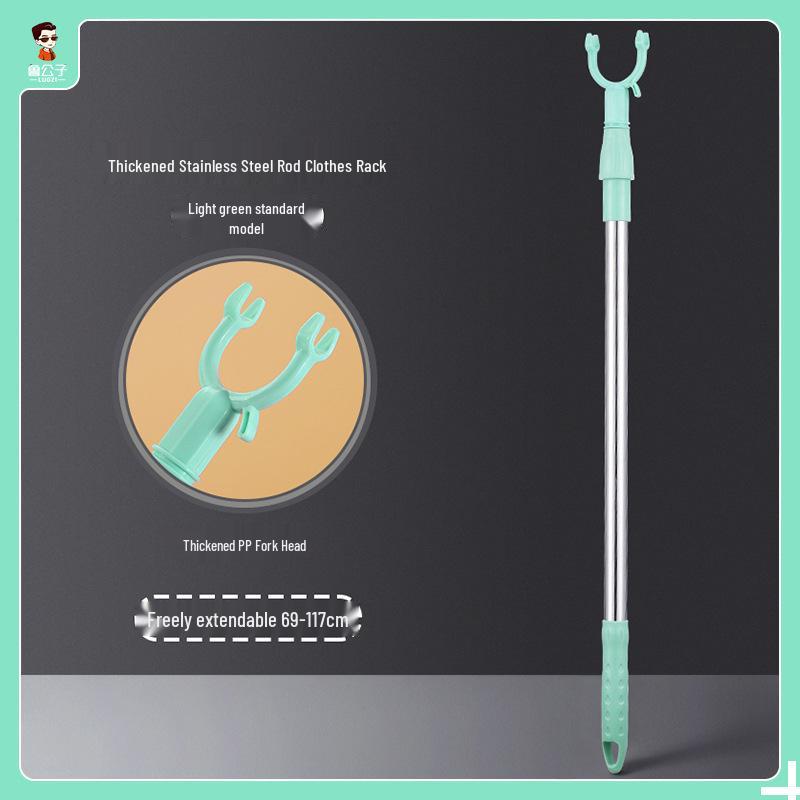 Stainless Steel Retractable Clothes Drying and Retrieval Pole for Home, Dorm, and Balcony.