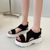 Platform Sandals Women Summer 2022 Fashion Open Toe Shoes Ladies Mesh Slip-on Comfortable Party Sandles