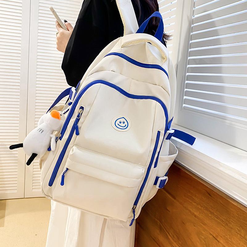 Schoolbag School Bag Girls Junior High School Students Japanese Printed Bear ins Backpack Large Capacity College Students Commuter Backpack Casual