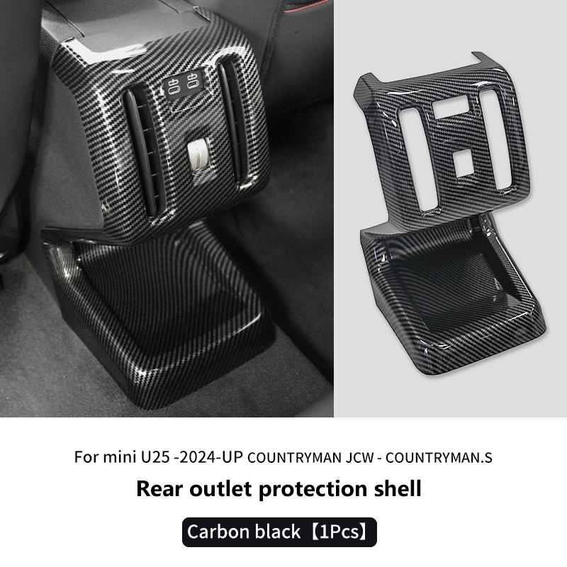 

Car Rear Air Conditioning Outlet Vent Cover Trim Sticker Accessories For BMW MINI U25 2024-UP ABS Style Cover Trim For MINI U25 углеродного волокна черного
