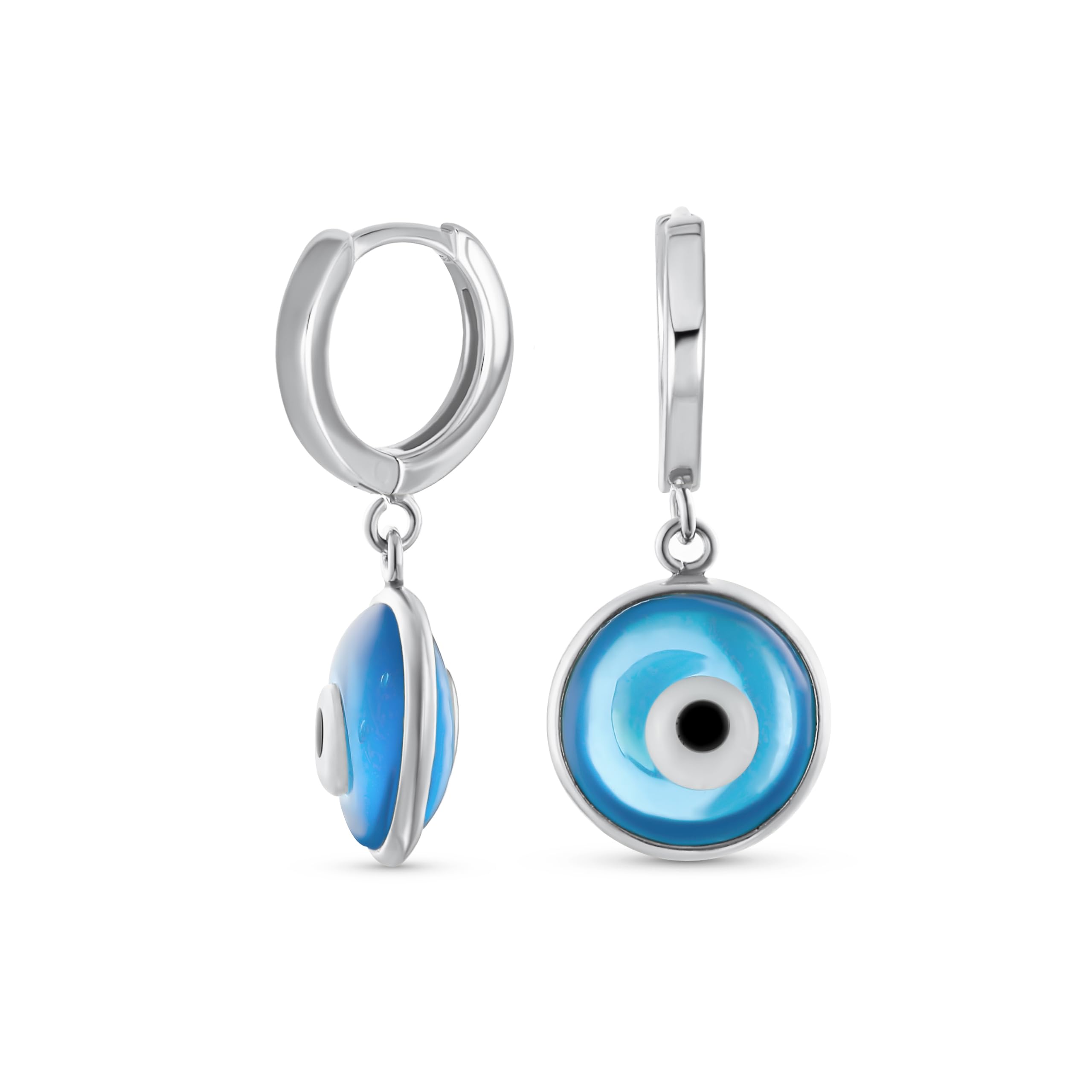 

Защита Круглый Синий Назар Капля Глаза Луисвилл Серьги-мини-кольца Бесконечное Муранское Стекло для Женщин Стерлинговое Духовный Подросток.925 Серебро