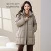 SNOWFLYING Women's Mid-Length Hooded Down Jacket