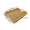 Japanese Wicker Bread Basket with Double Handles - Imitation Rattan Round Serving Tray with Lace