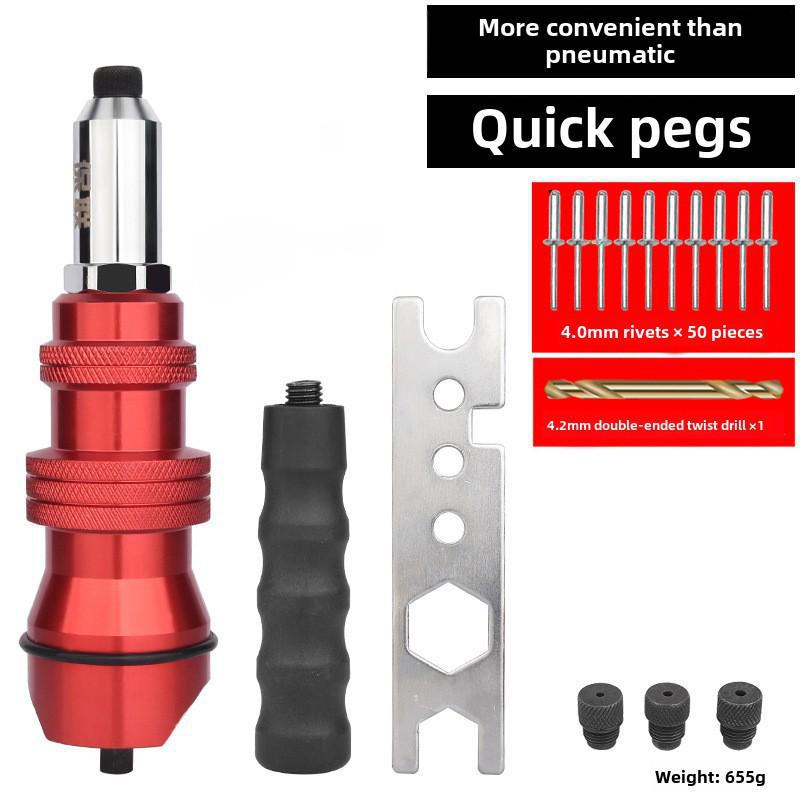 Extractor electric din aliaj de aluminiu cu cap de pistol pentru nituri