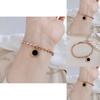 Rose Trendy Gold Geometric Titanium Steel Bracelet For Women 2024 Summer