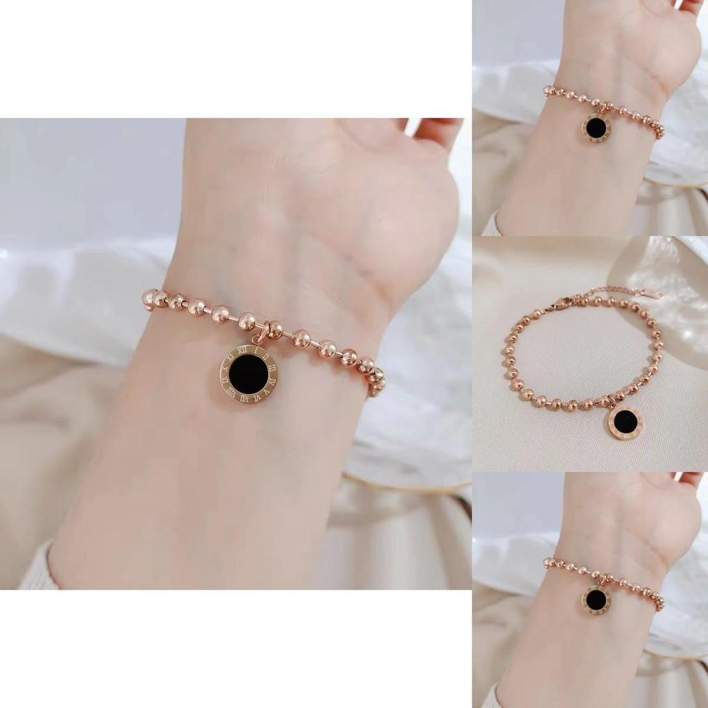 Rose Trendy Gold Geometric Titanium Steel Bracelet For Women 2024 Summer