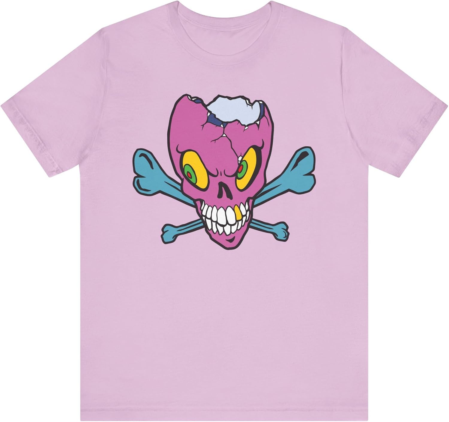 Purple Skull Graphic Design Tee, Skull Shirt, Vintage Tees, Art Design T-Shirt, Vintage Graphic Tee, Art Shirts with Skulls S