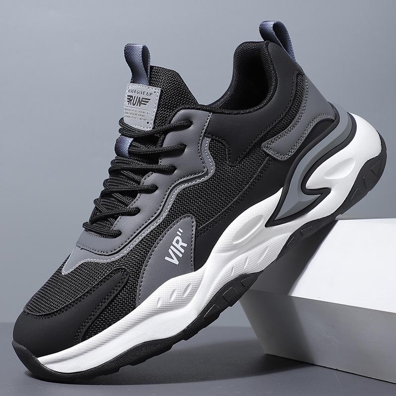 Дешевые 22 новые кожаные сетчатые дышащие повседневные кроссовки с мягкой подошвой большого размера легкие беговые кроссовки 38