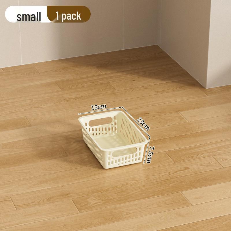 Multifunctional Plastic Desktop Storage Basket with Right Angle Partition