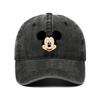 Retro Washed Mickey Mouse Print Baseball Cap Men Women Vintage Kpop Snapback Cap Adjustable Breathable Trucker Hat Sunscreen Hat