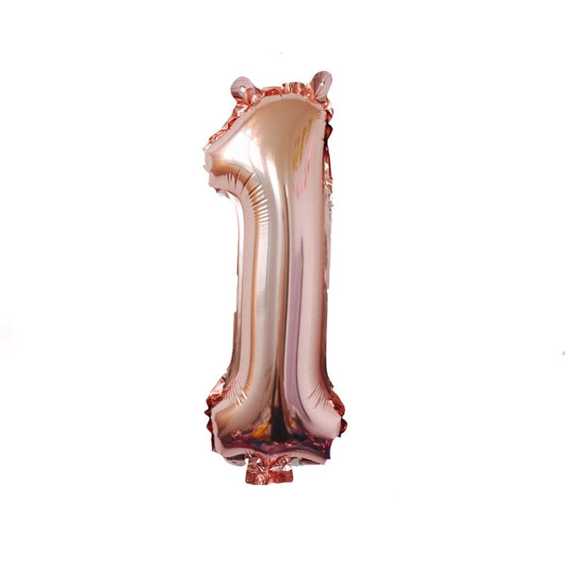 Wedding Party Decoration Supplies Big Size 16 Inch Rose Gold Digital Balloon 0-9 Number Balloons