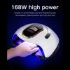 168W UV LED Lamp For Nails Dryer Two Hand Ice LED UV Manicure Gel Nail Lamp Drying Lamp For Gel Varnish