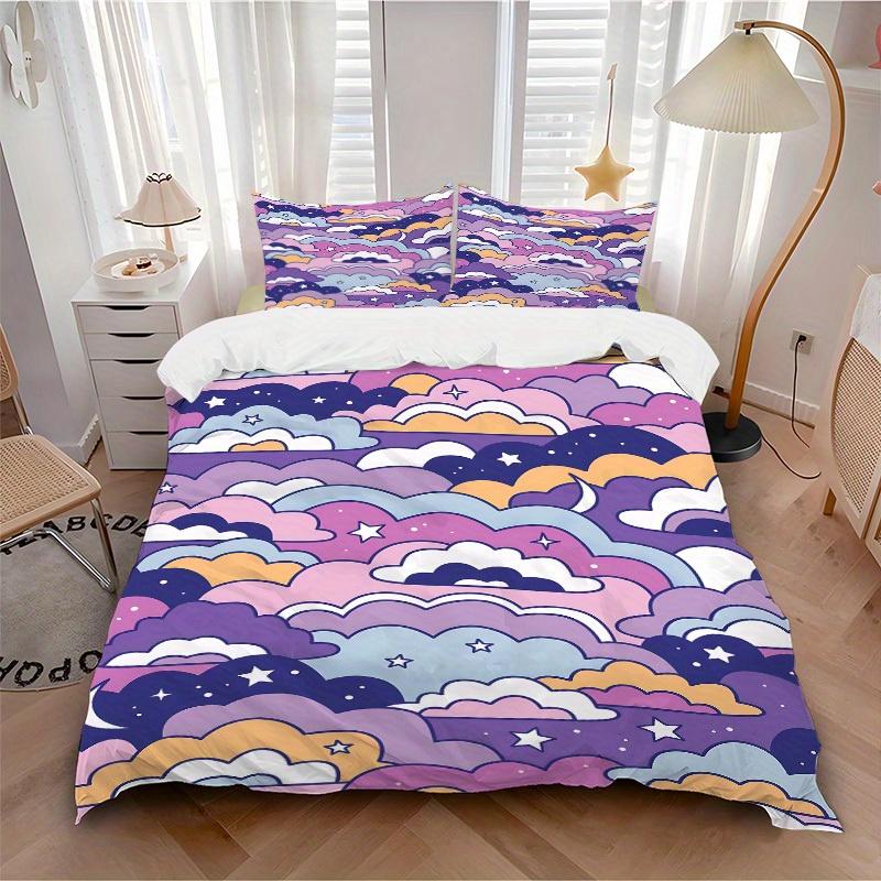 3pcs Cloudscape Bedding Set, Ideal for Home Use, Suitable for Bedroom Decor (1*Duvet Cover + 1/2*Pillowcases, No Core) Yy250821224