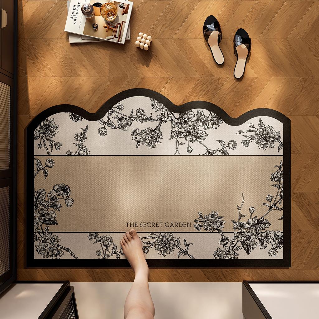 Bathroom Floor Mat Household Toilet Door Non-Slip Foot Pad Diatom Mud Absorbent Mat Toilet Toilet Carpet Bathroom