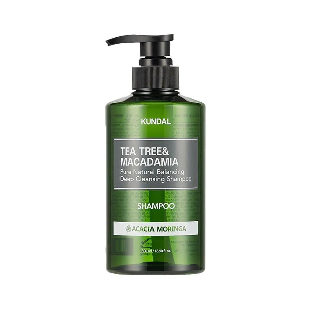 

KUNDAL Tea Tree & Macadamia Deep Cleansing Shampoo for Oily Hair Acacia Moringa 500ml x1