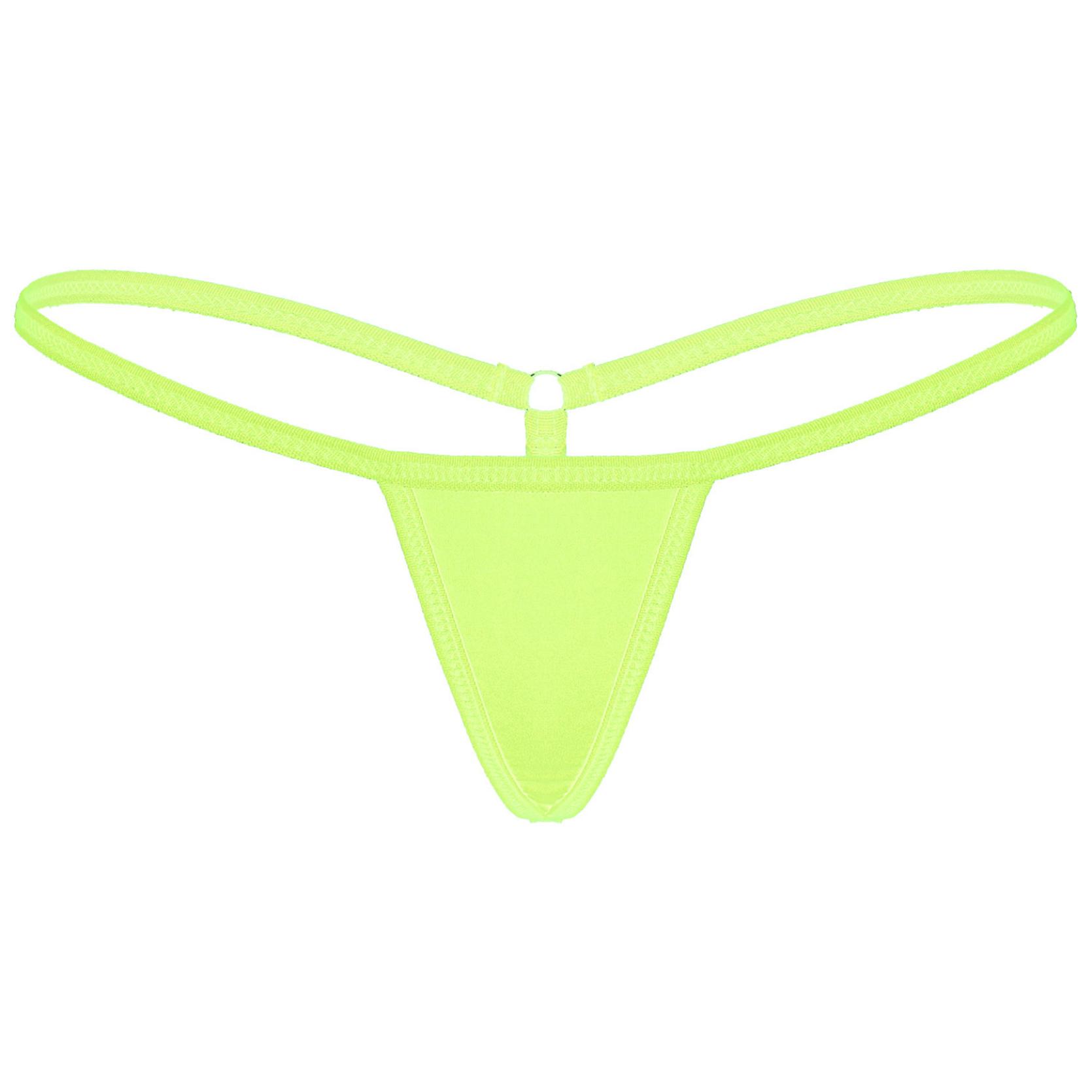 

Женские сексуальные стринги, трусики, нижнее белье, трусы-бикини с низкой посадкой One Size флуоресцентный зеленый